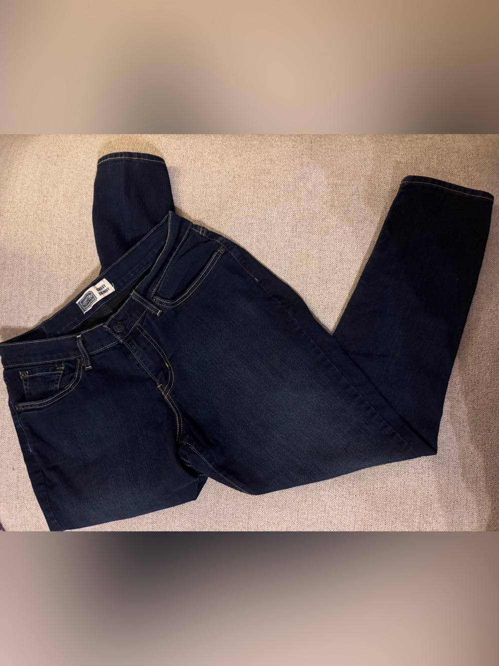 Women’s Curvy Skinny Leg Jeans in Dark Blue